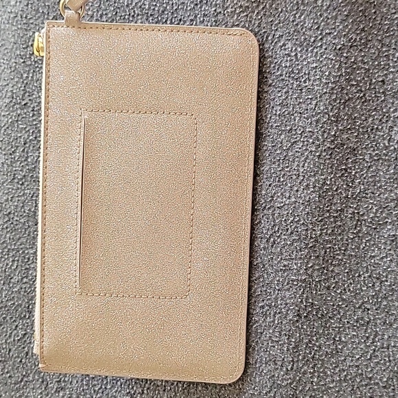 Kate Spade glitter wristlet in a silver/champagne color, excellent condition - Picture 4 of 10